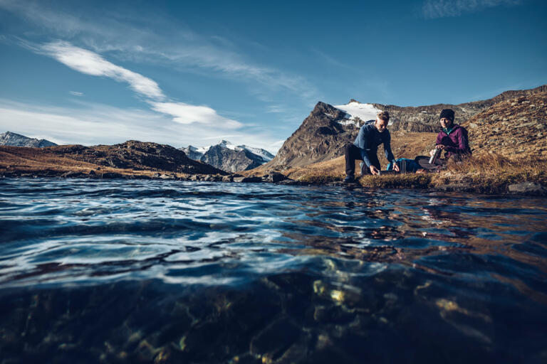 Luqel Wasserfilter Outdoorshooting in den Westalpen