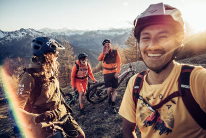 Maloja Clothing Outdoor Sport Mountainbike Fotoshooting in den Westalpen